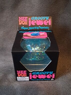 NeeDoh Groovy Jewel Super Sparkly Squish - Blue Glitter